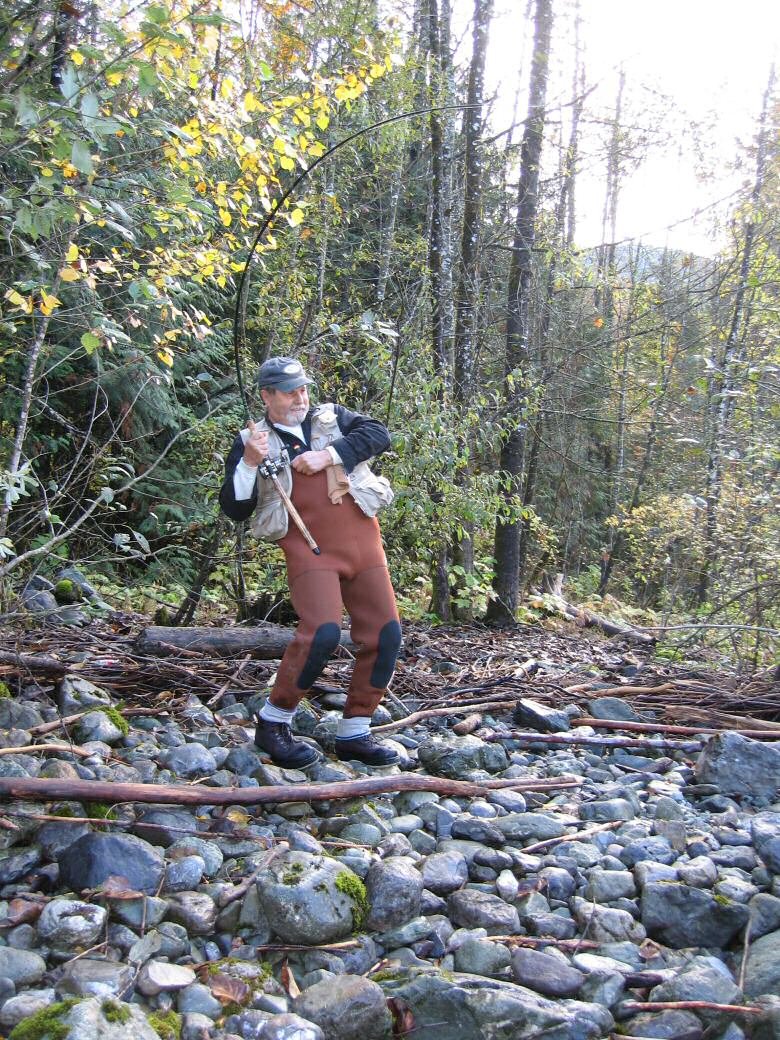 Lokal fisker med kongelaks 10 kg+