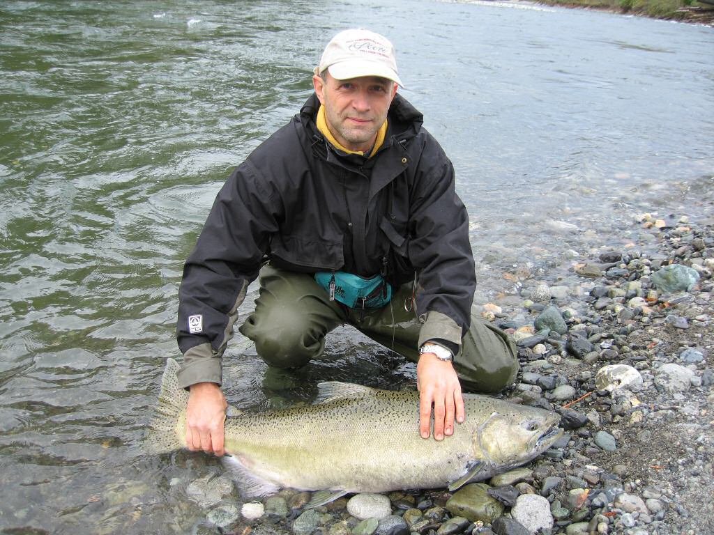 Carl med kongelaks på ca. 12 kg