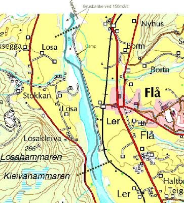Kort over Borten og Losen valdet &mdash; Gaula 2006