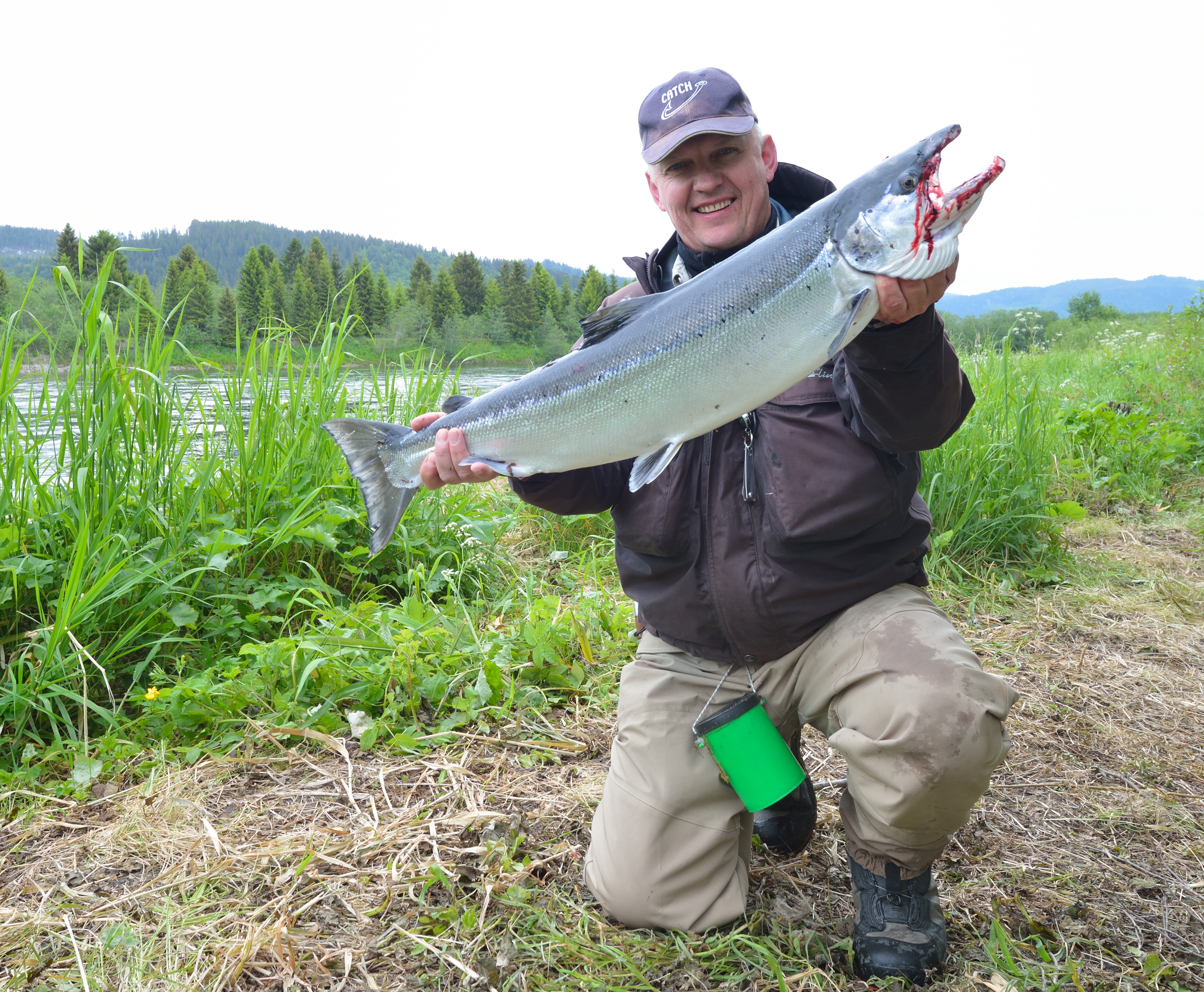 Nordmand fra Trondheim lander en flot laks — Gaula 2015
