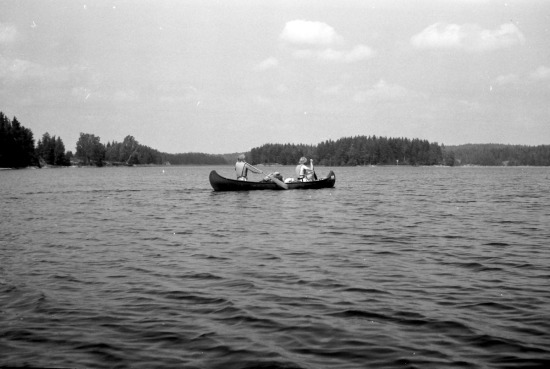 Peter og Frede p&aring; kanotur