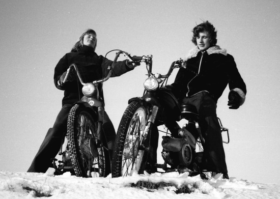 Peter og Carl p&aring; Puch knallerter