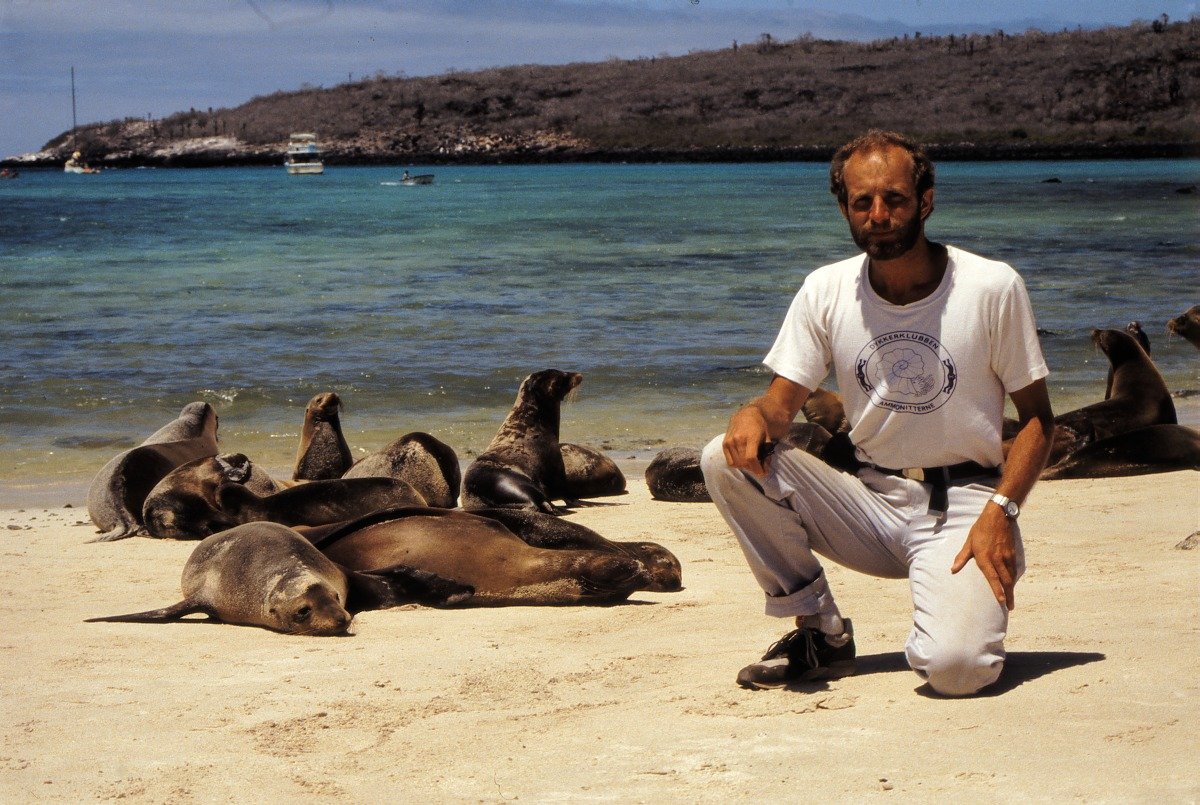 Carl blandt søløver på Galapagos