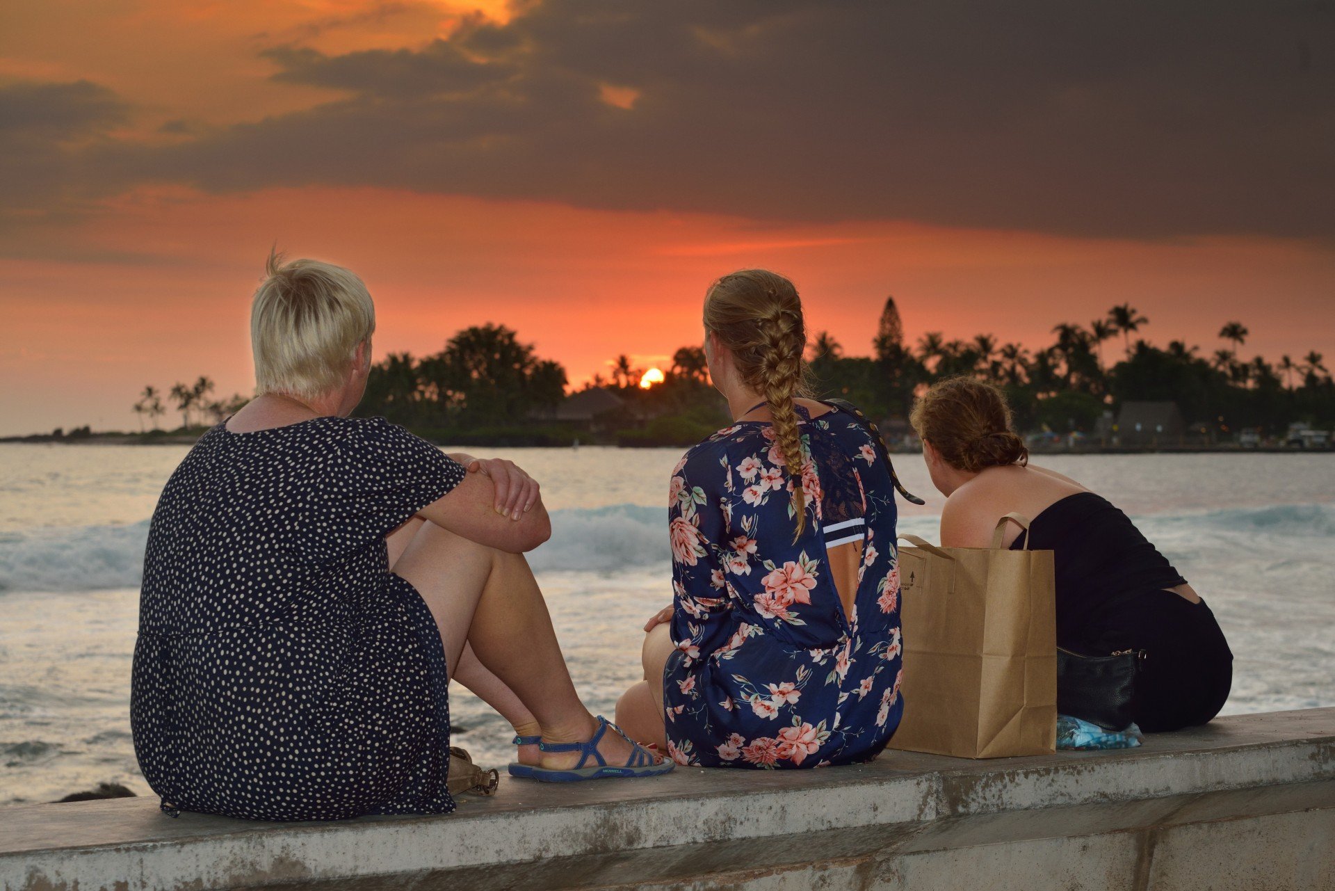 Sidste solnedgang over Hawaii