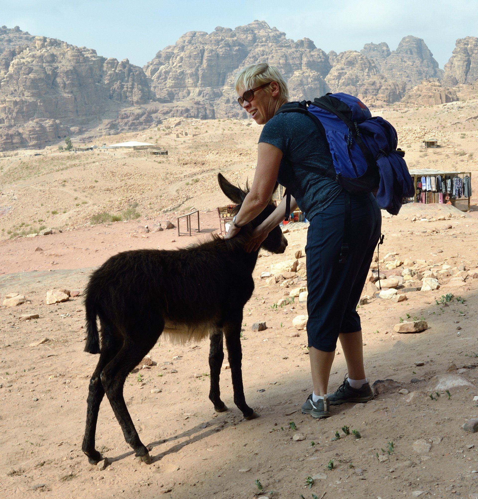 Karin og æsel i Petra