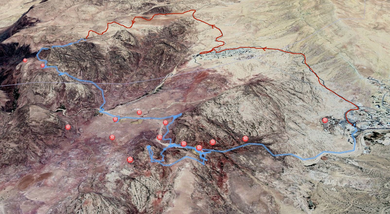 Vandrerute ind i Petra