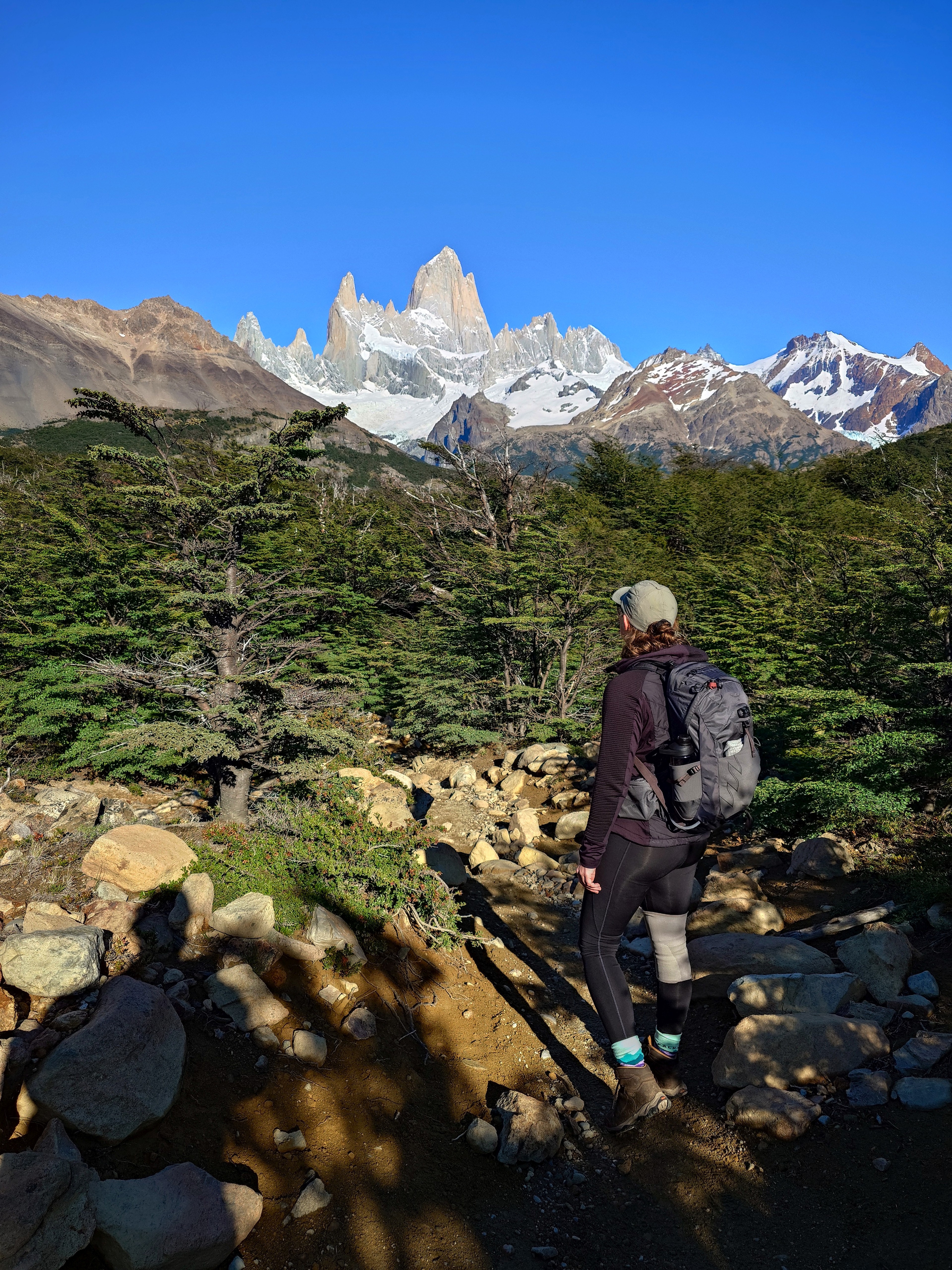 Tidlig morgen p&aring; Fitz Roy-ruten