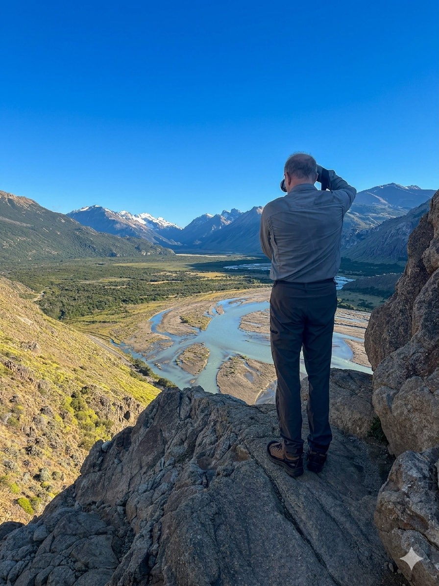 Kort over trekkingruter ved El Chalt&eacute;n