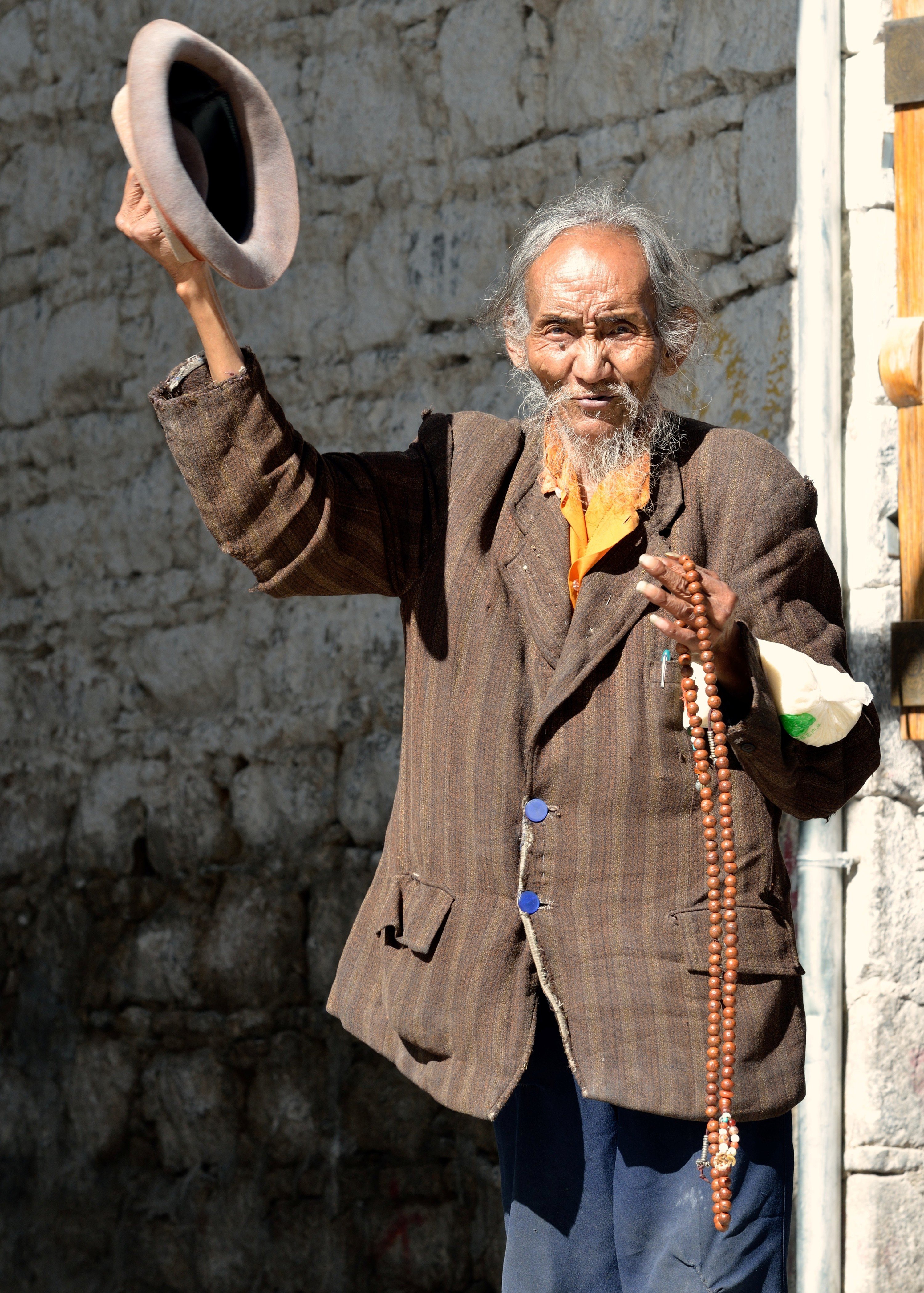 Gammel tibetaner i Lhasa